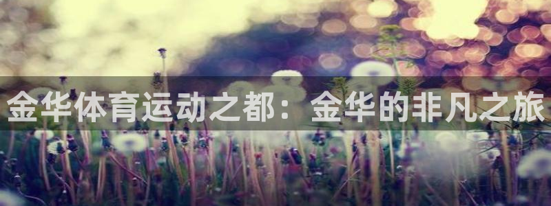 球派体育体育：金华体育运动之都：金华的非凡之旅